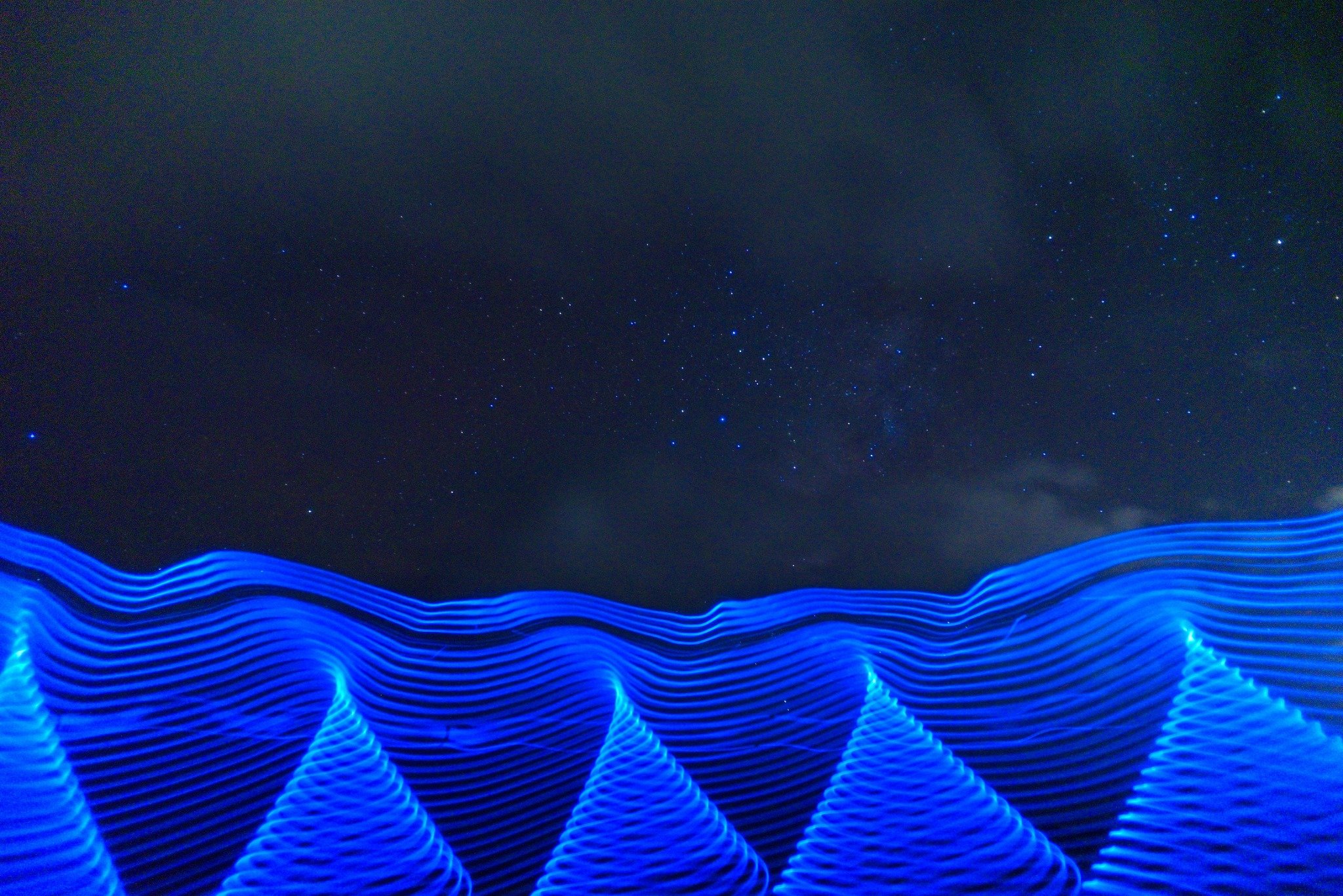 ライティング演出を使った星空フォト1