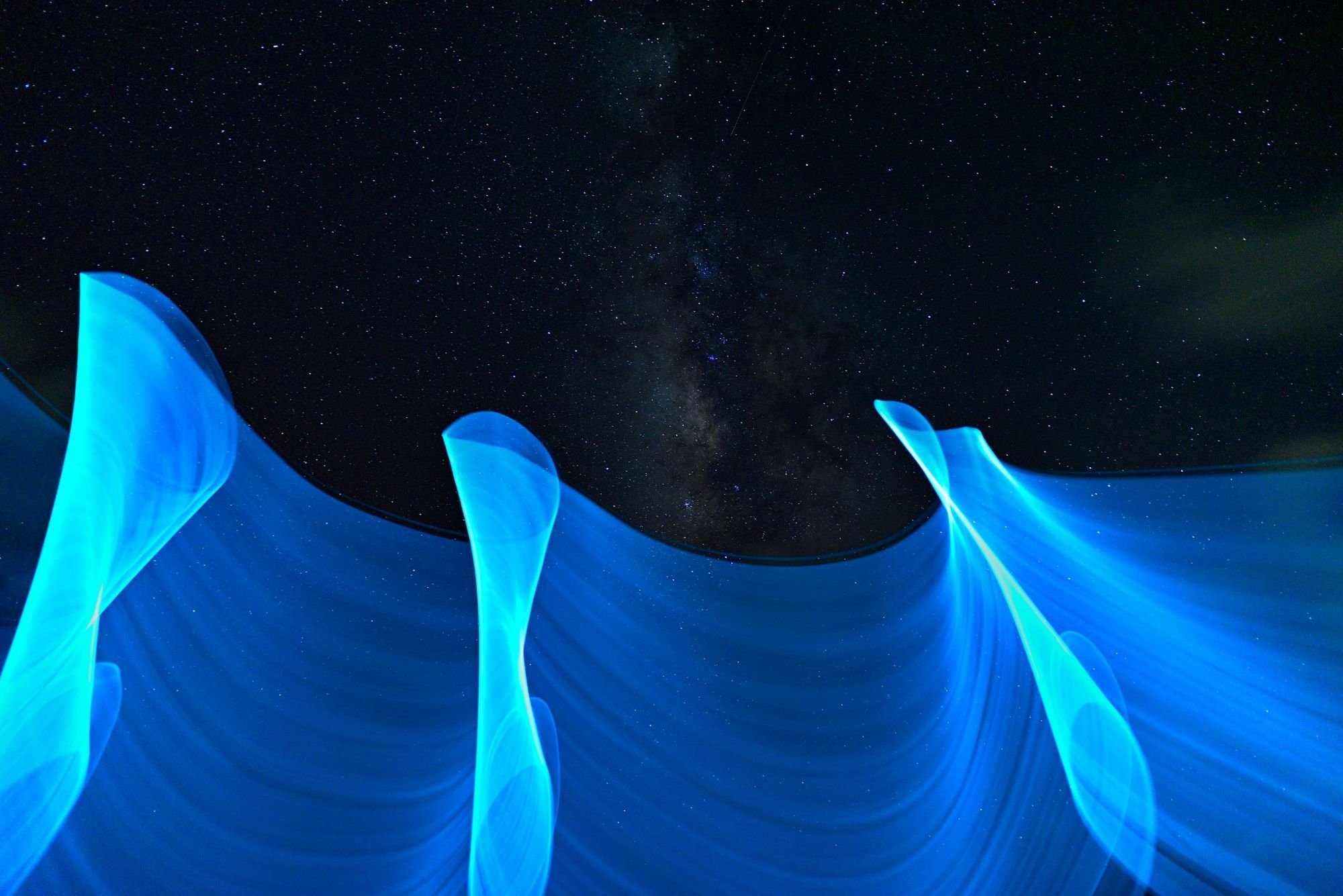 ライティング演出を使った星空フォト3